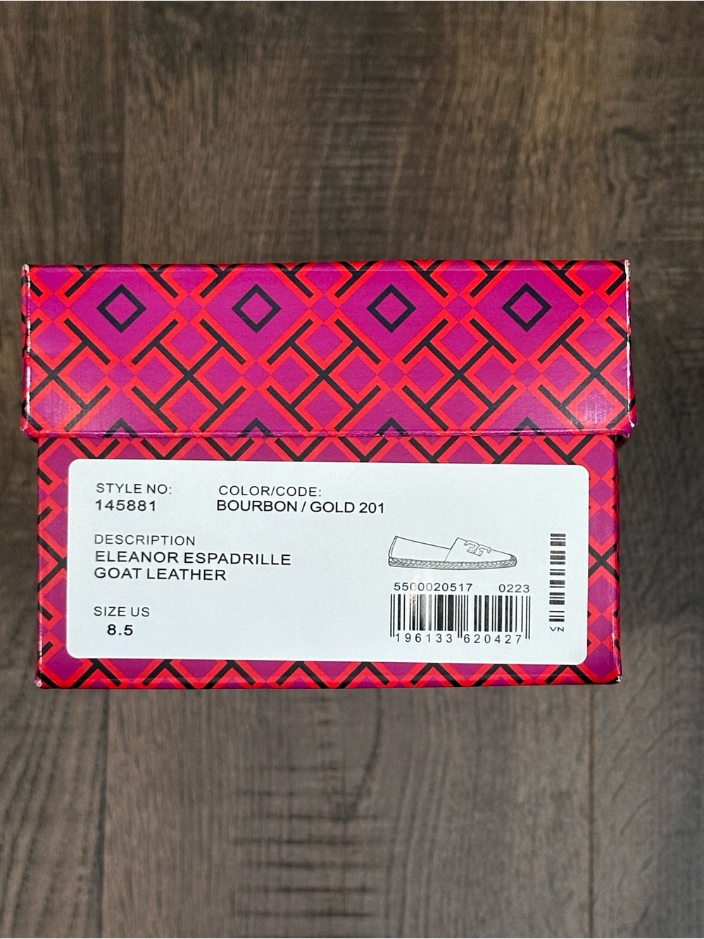 Tory Burch Eleanor Espadrille Leather Flat Bourbon Brown! - Picture 3 of 3